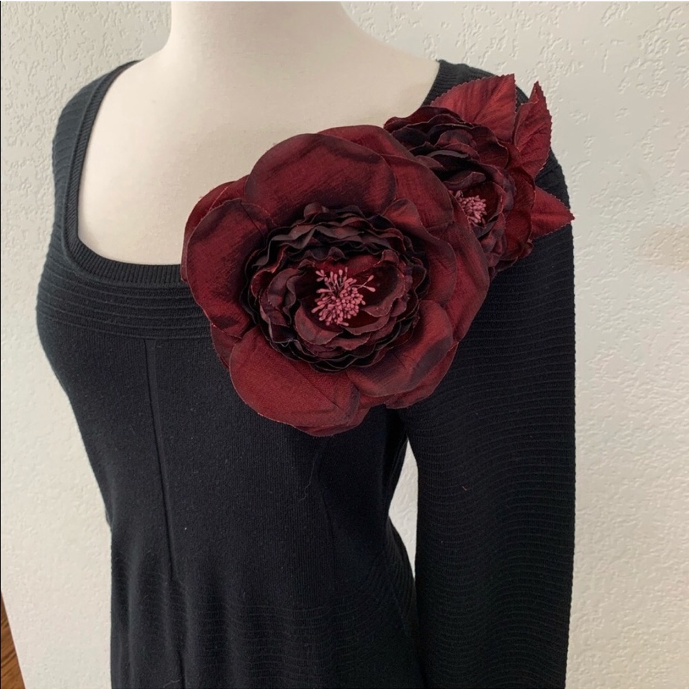 Soft Surroundings Black Dress with rosette